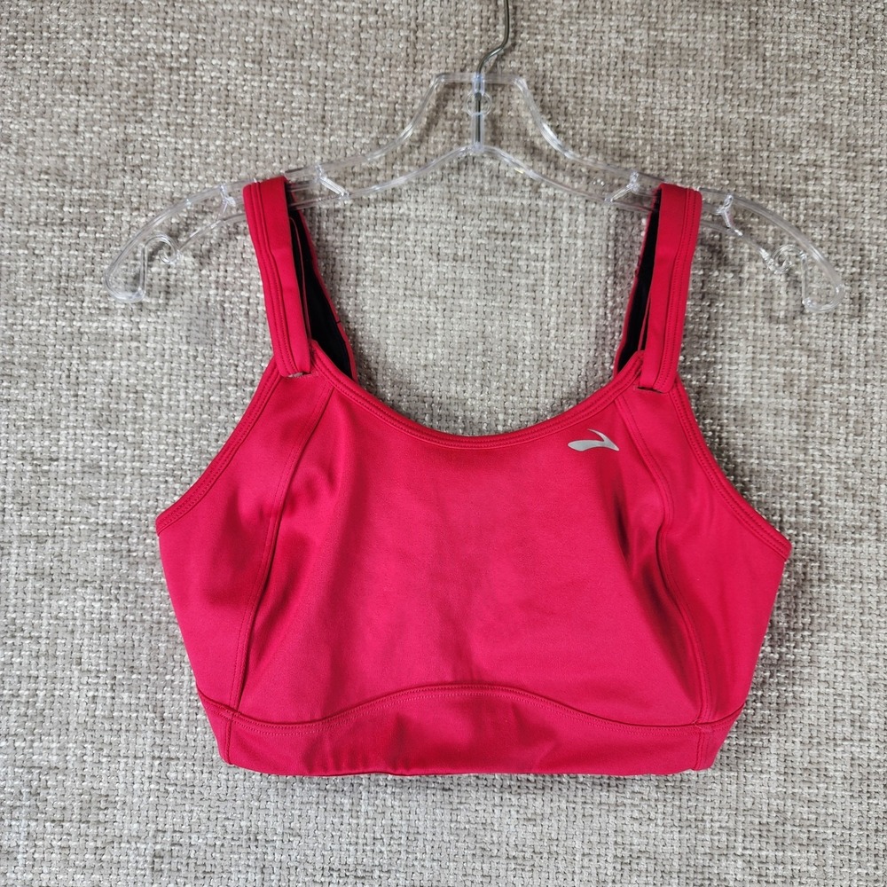 Brooks FIONA Running Bra Womens 34DD Red Wirefree Back Close Adjustable